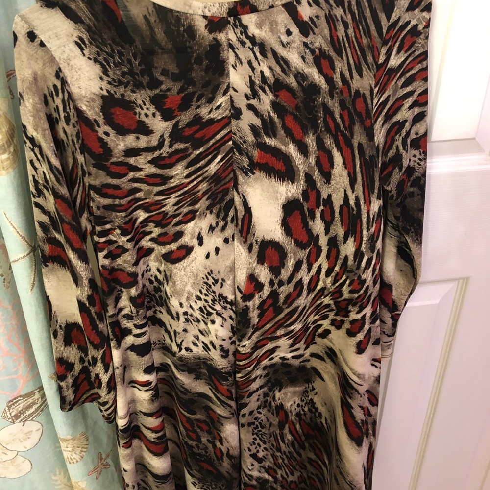 Cute leopard-like pattern dress💞